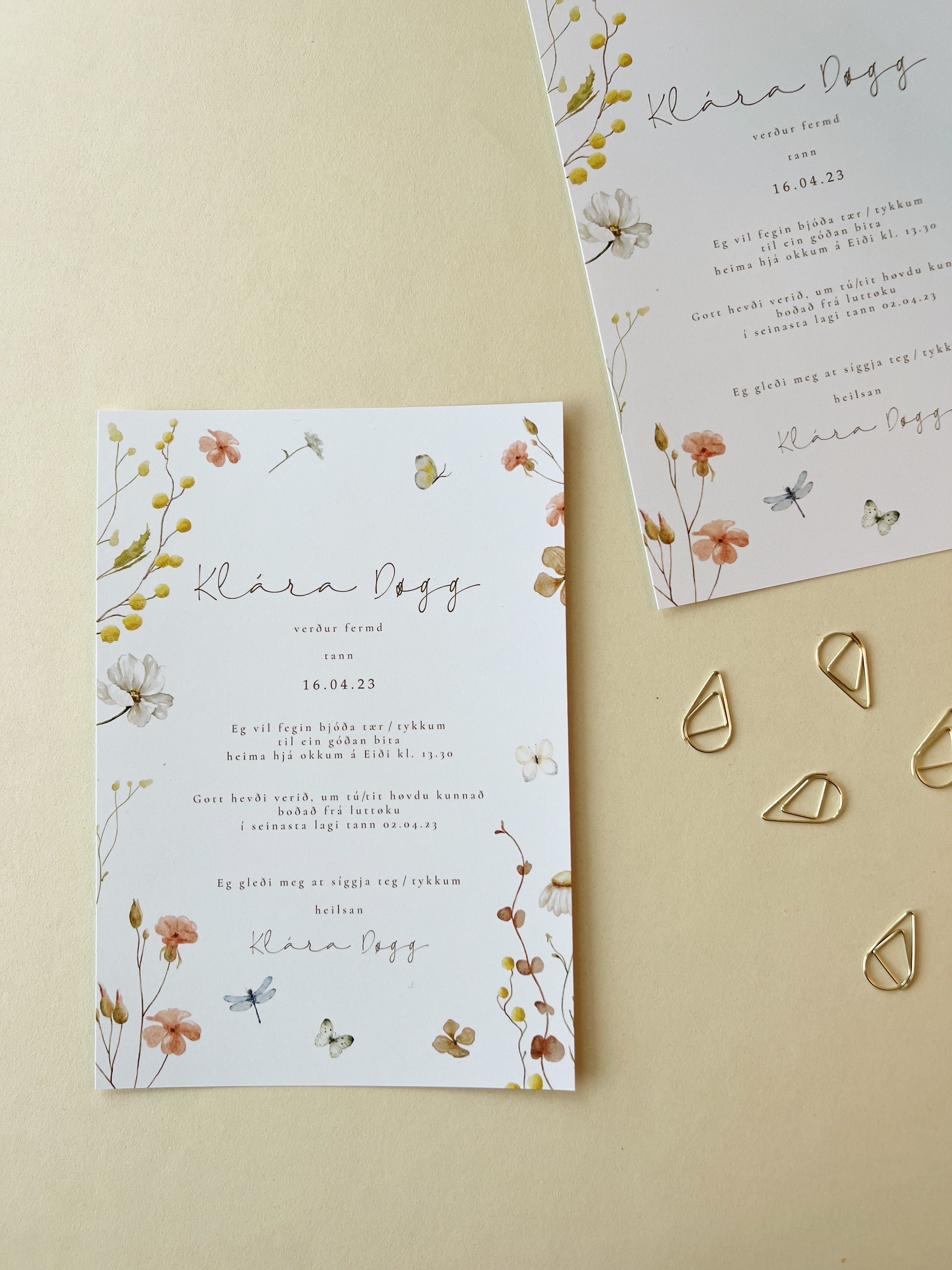 INNBJÓÐINGAR TIL FERMING