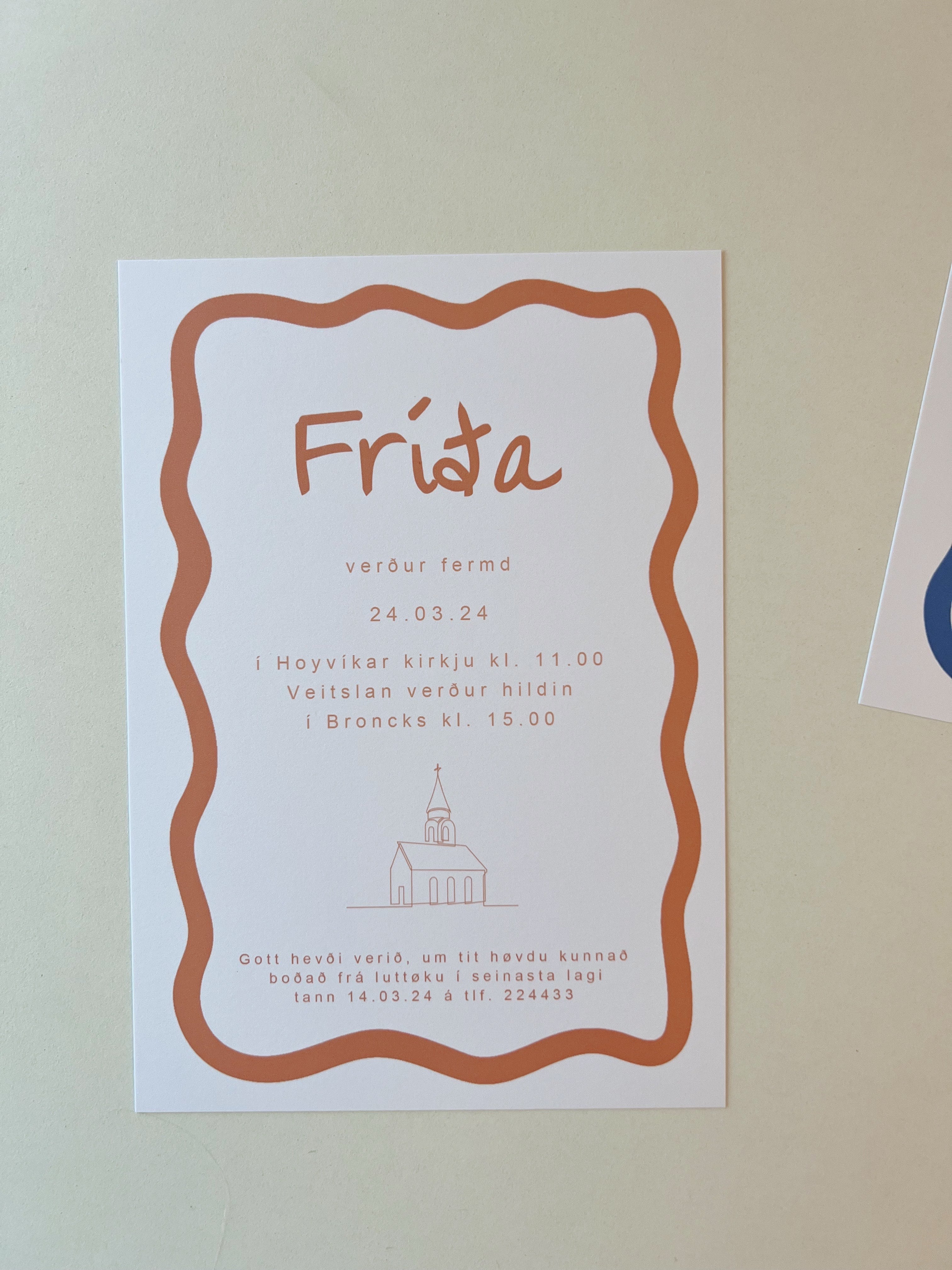 Innbjóðing - Fríða