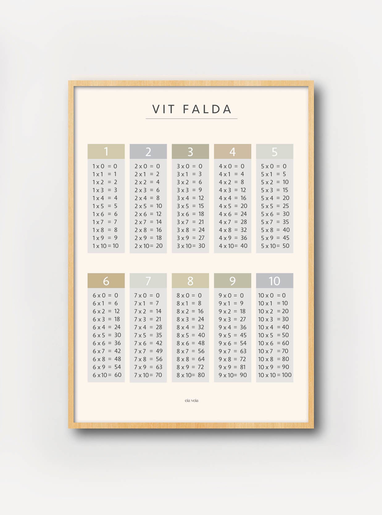 Vit falda - Grøn