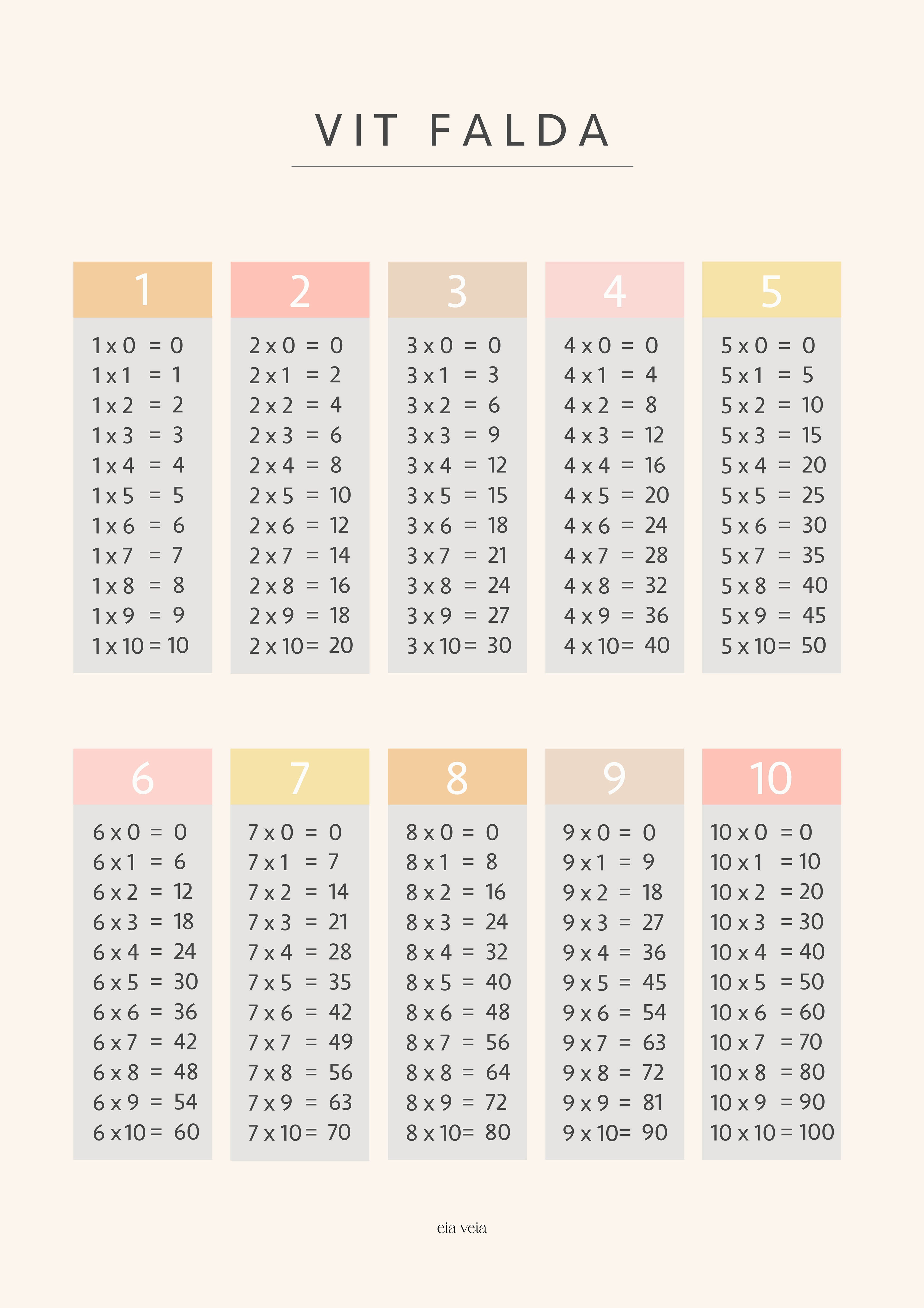 Vit falda - Ljósareyð