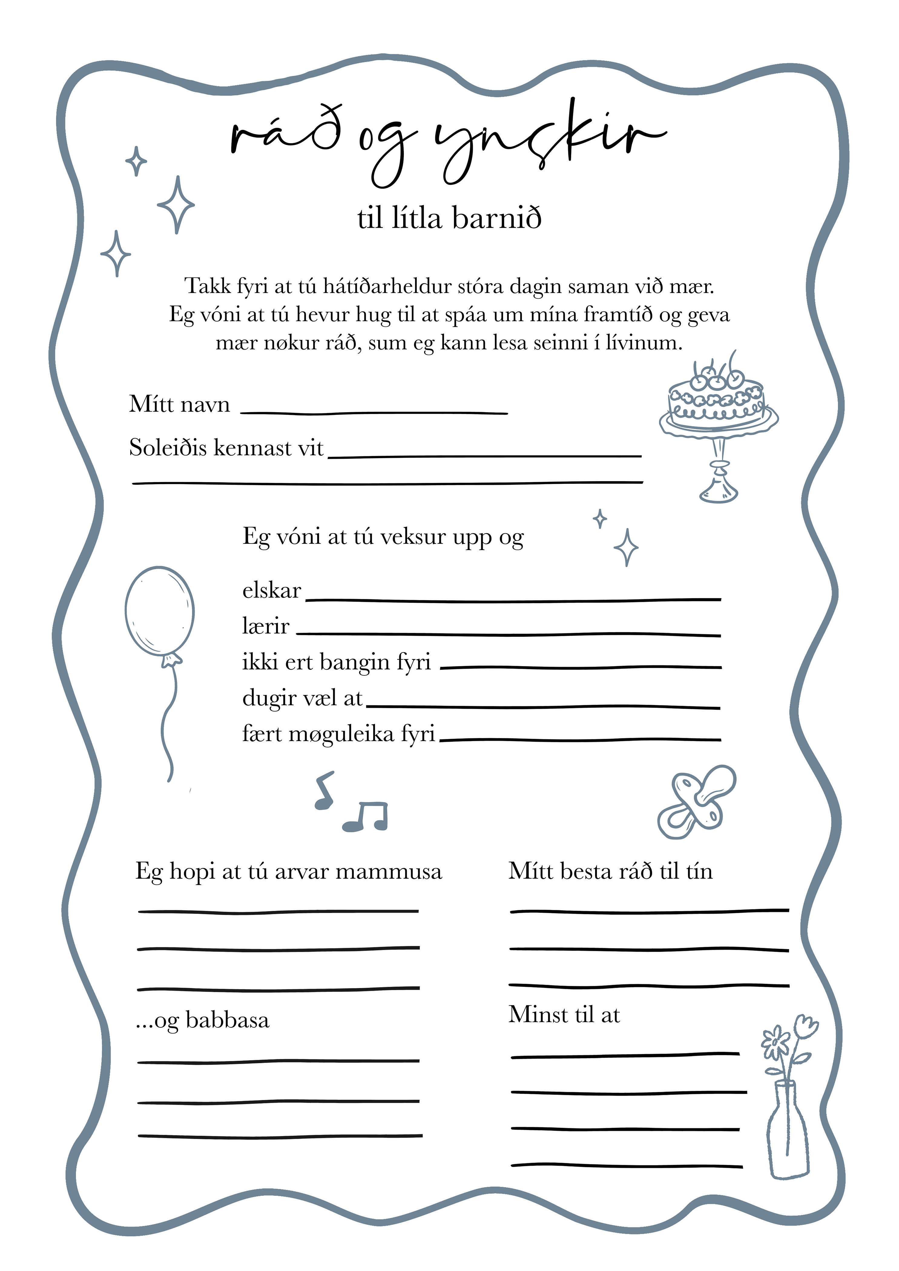 Ráð og ynskir til lítla barnið