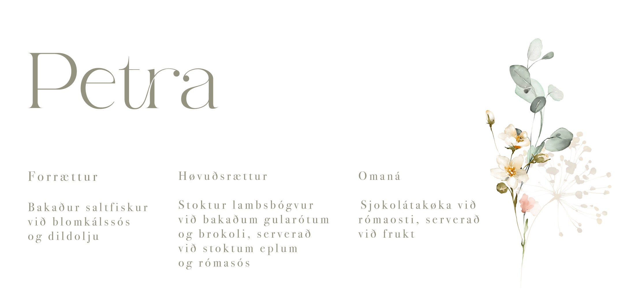 Matskrá + navnaskelti - Vera