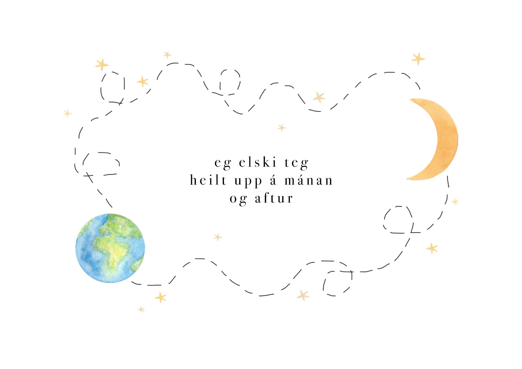 Elski teg upp á mánan og aftur