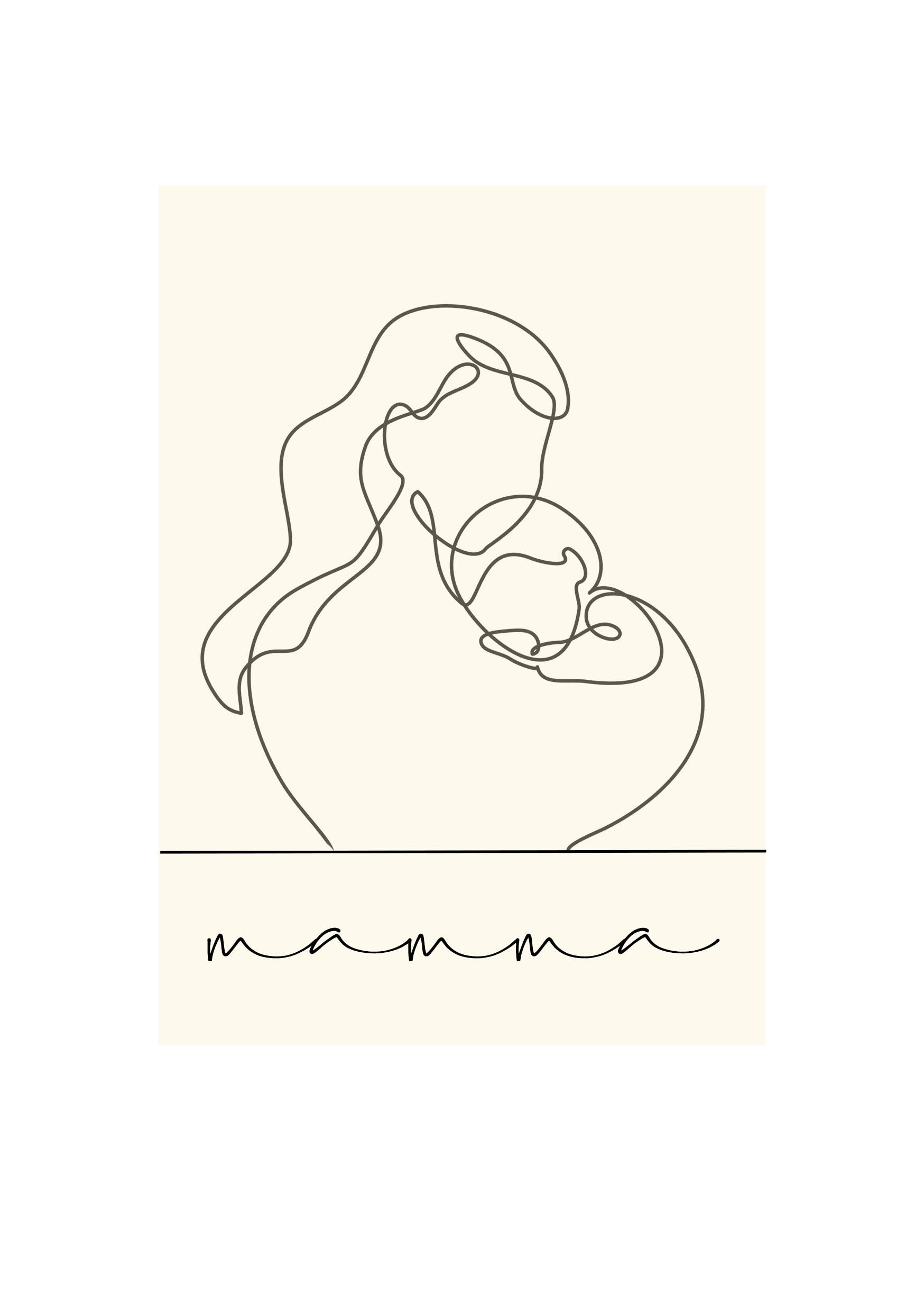 Mamma - strikutekning - A5