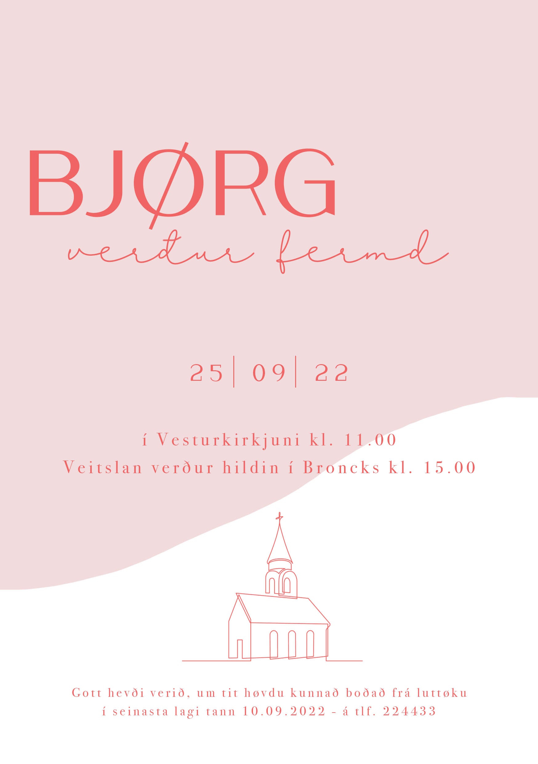 Innbjóðing - Bjørg