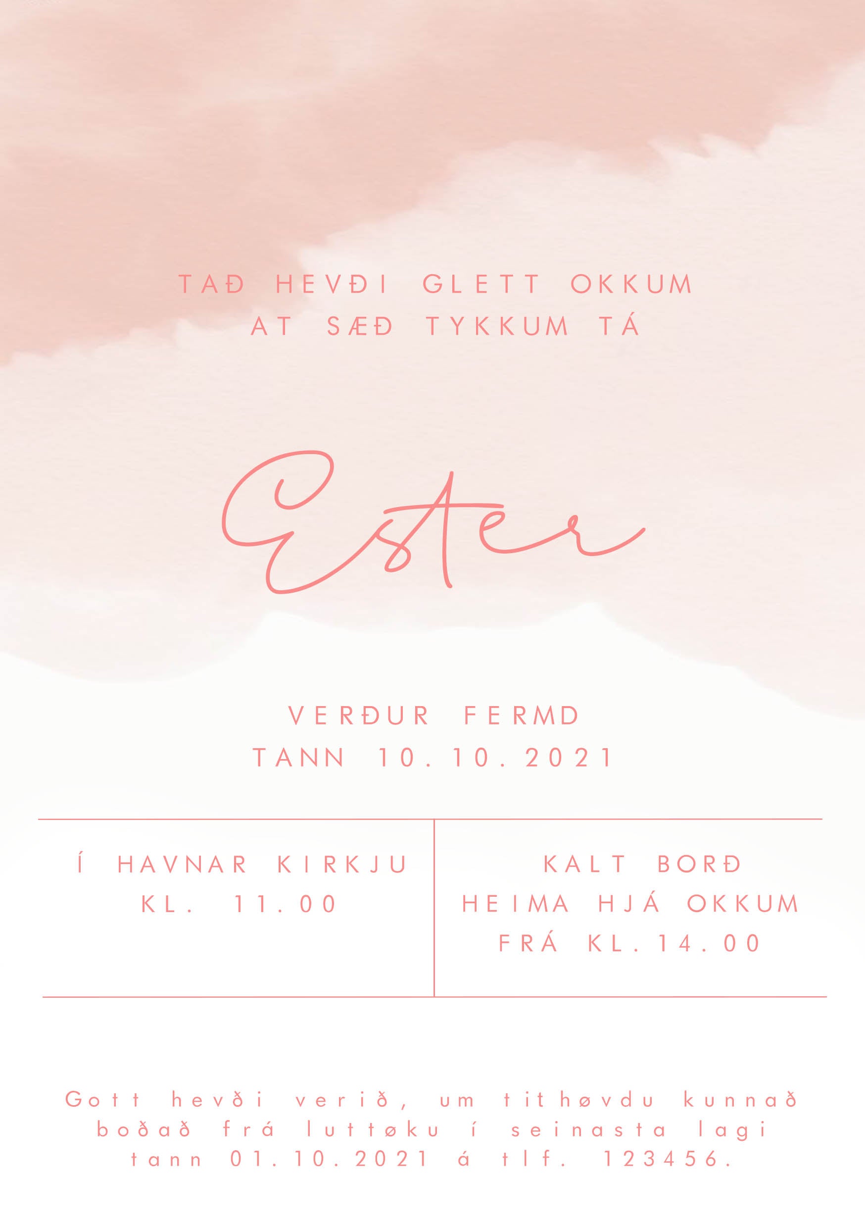 Innbjóðing - Ester
