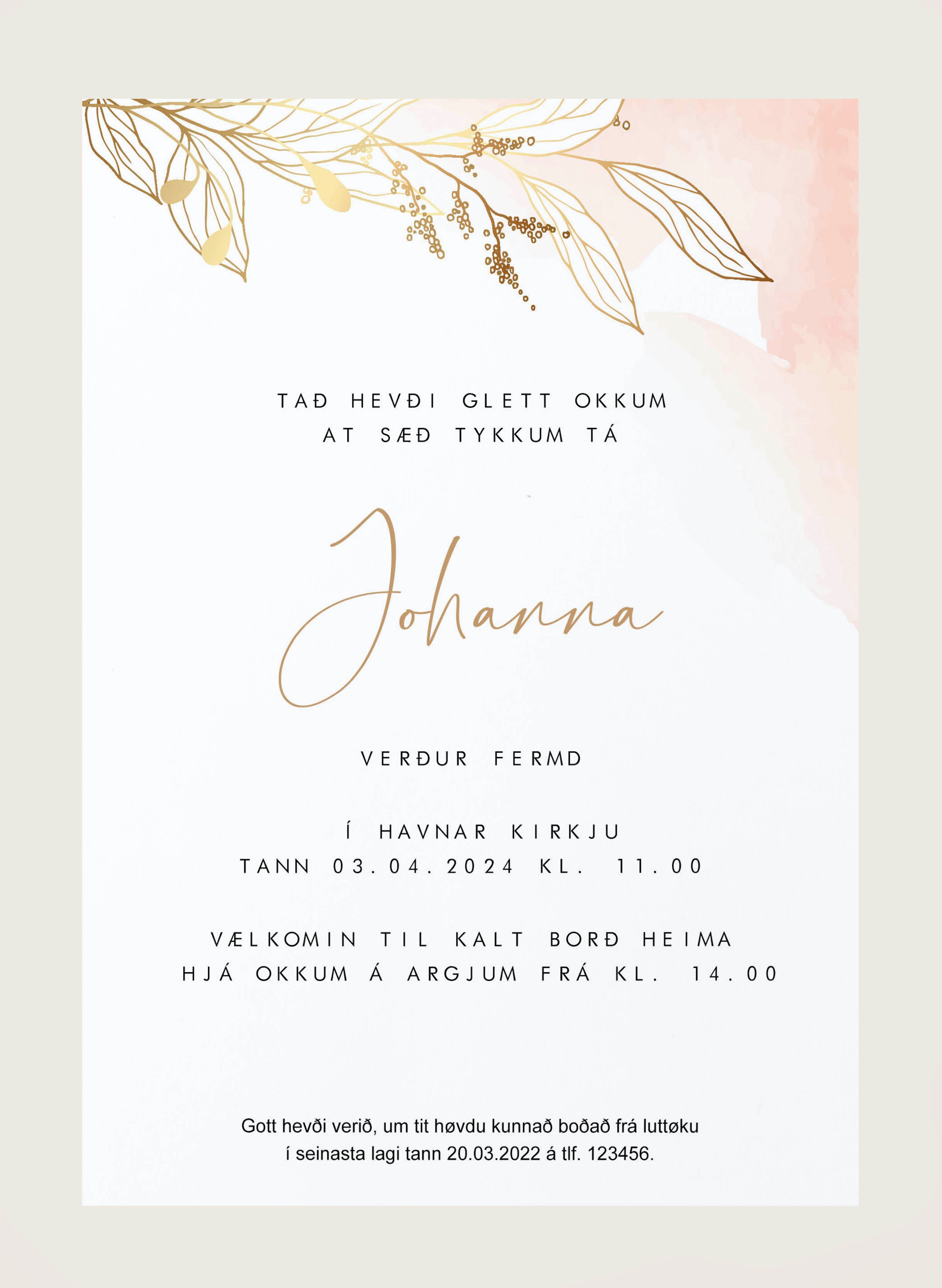 Innbjóðing - Johanna