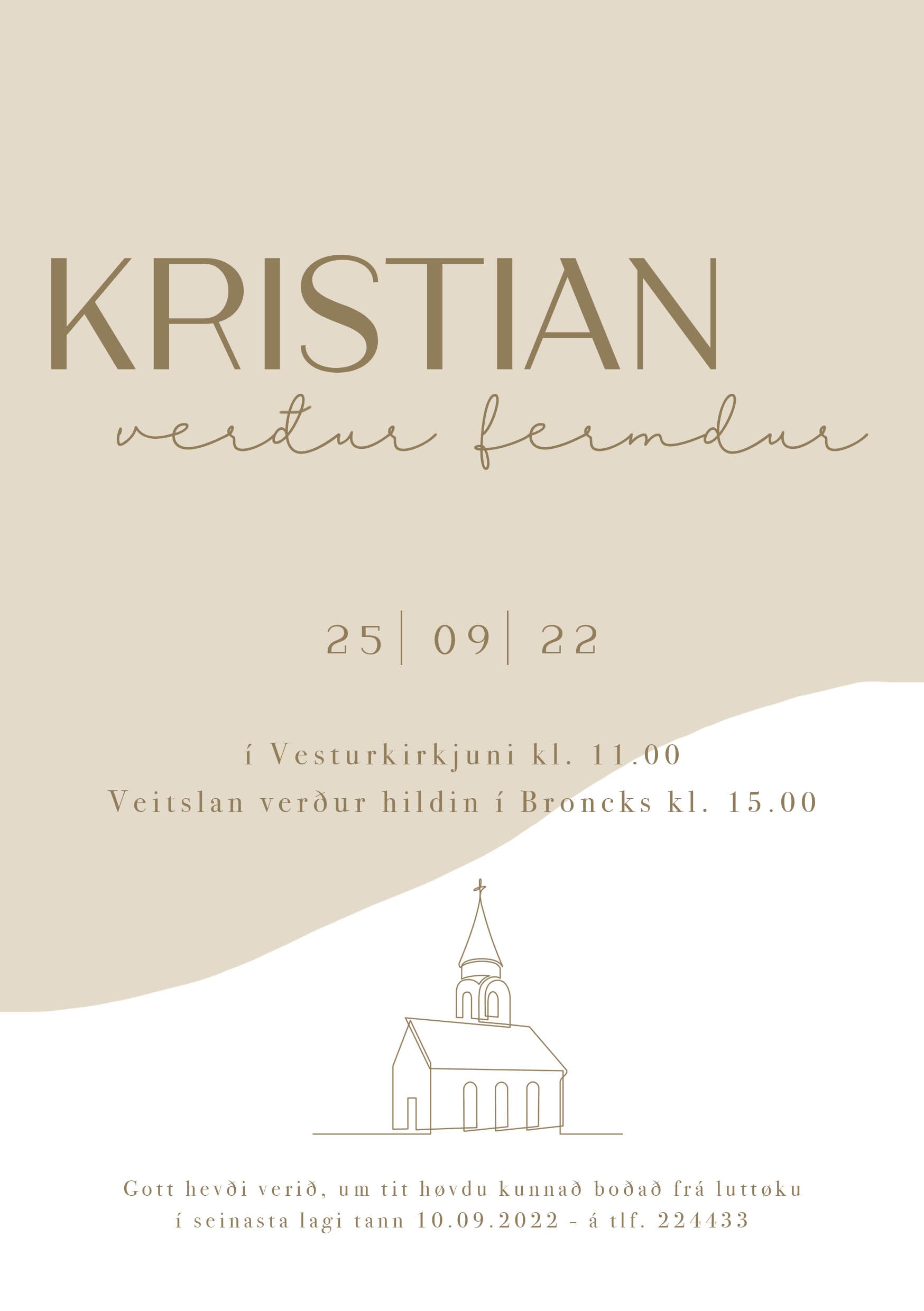 Innbjóðing - Kristian