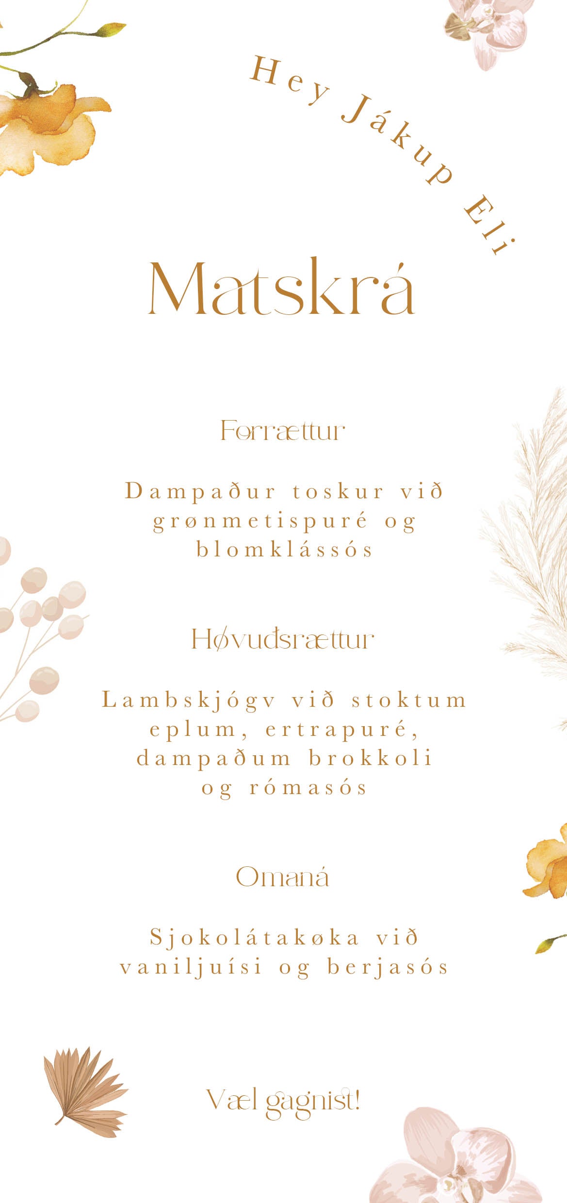 Matskrá + navnaskelti- Lucy