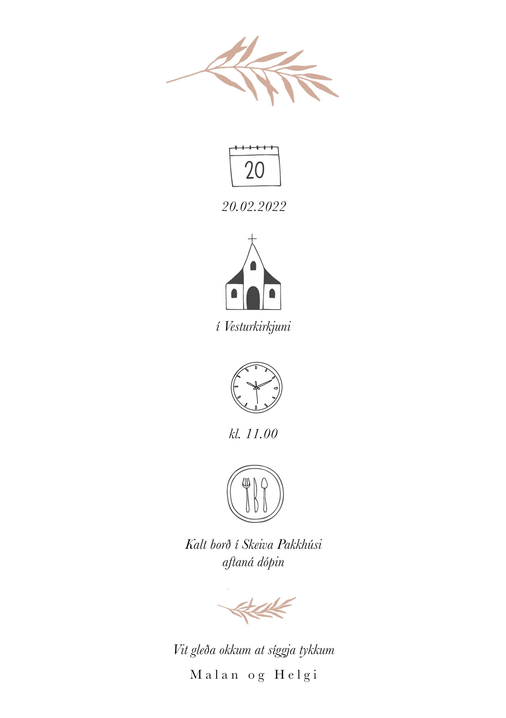 Innbjóðing - Brúnlig við bløðum