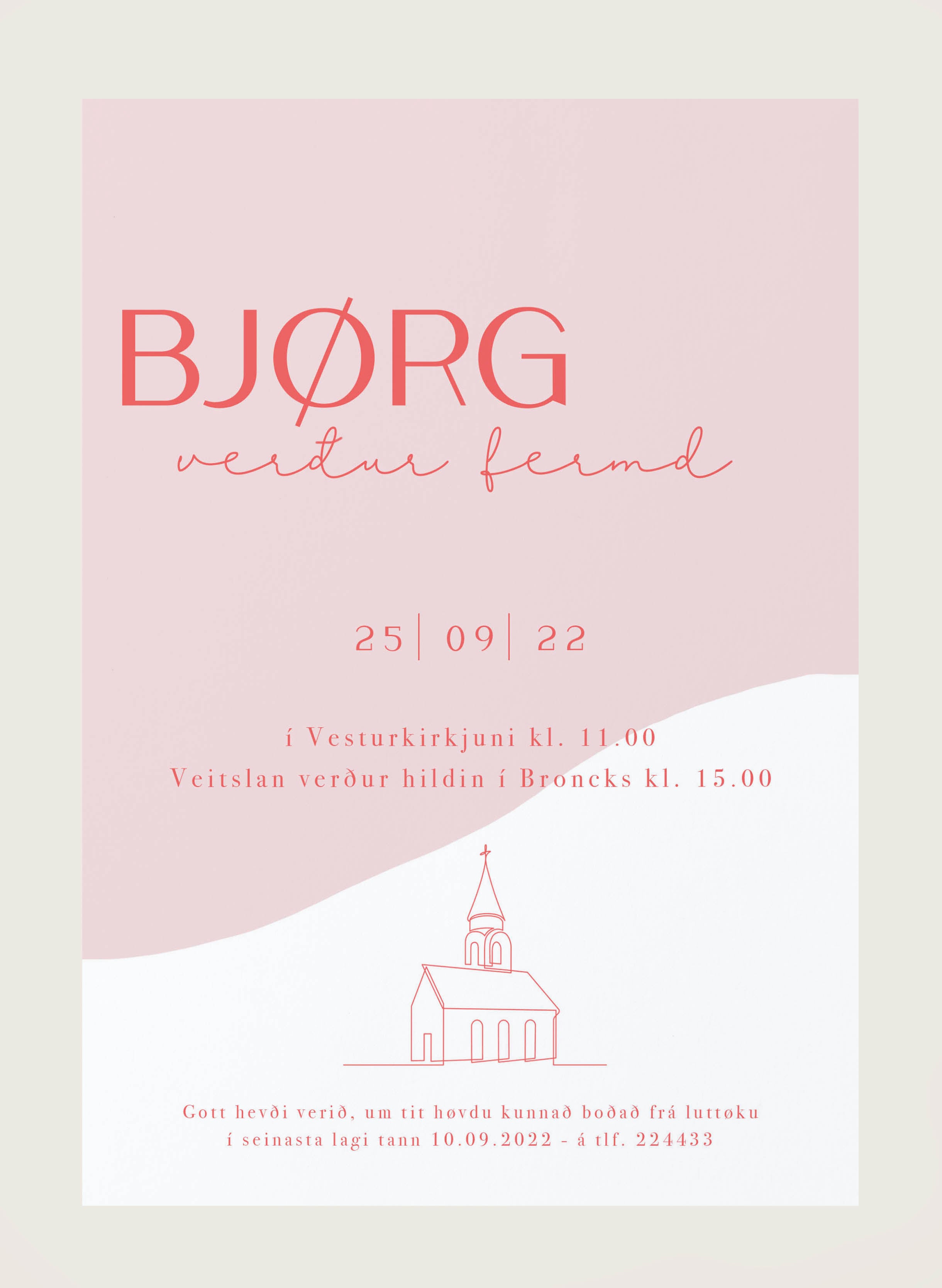 Innbjóðing - Bjørg