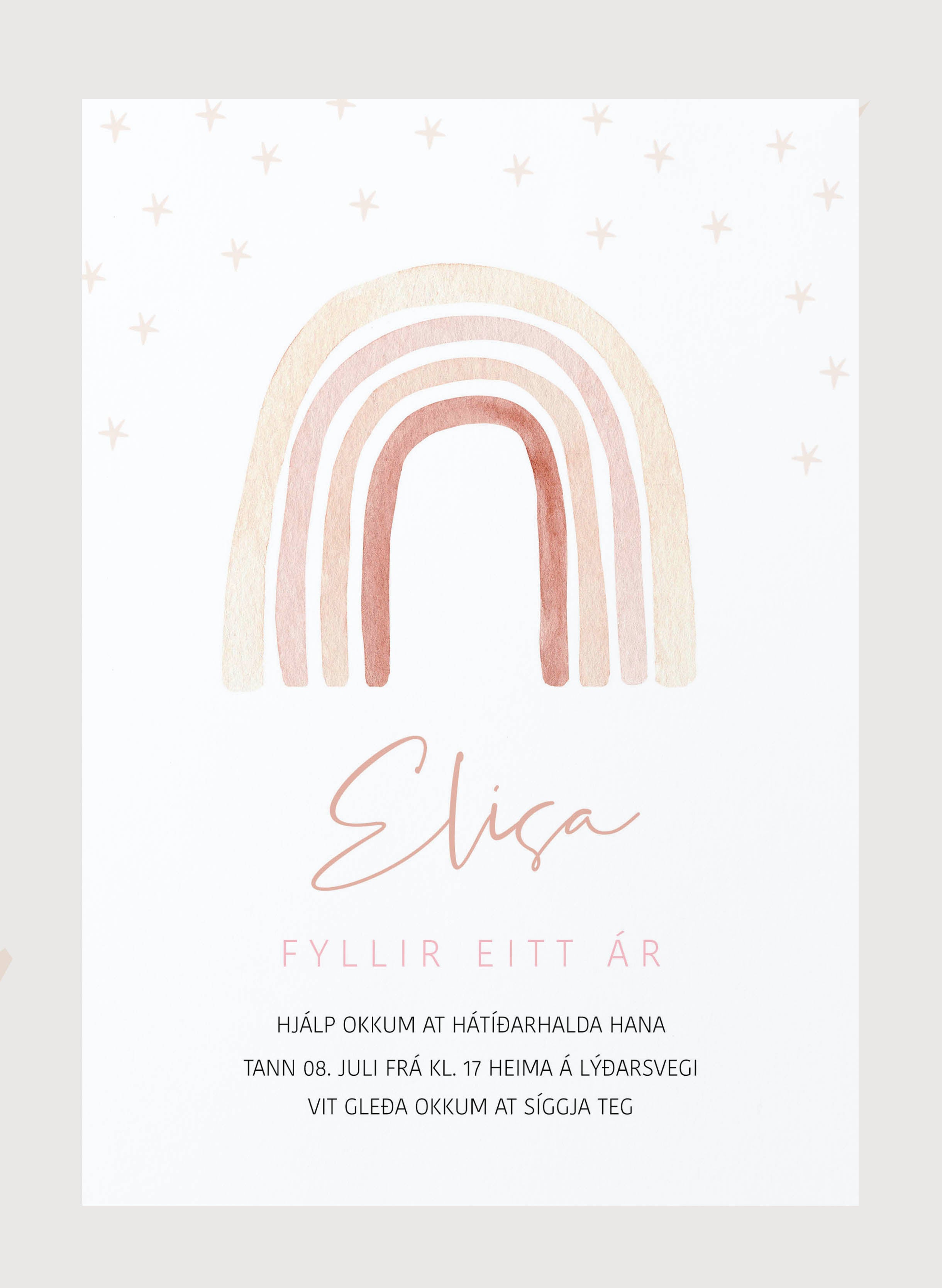 Innbjóðing - Gulur ælabogi