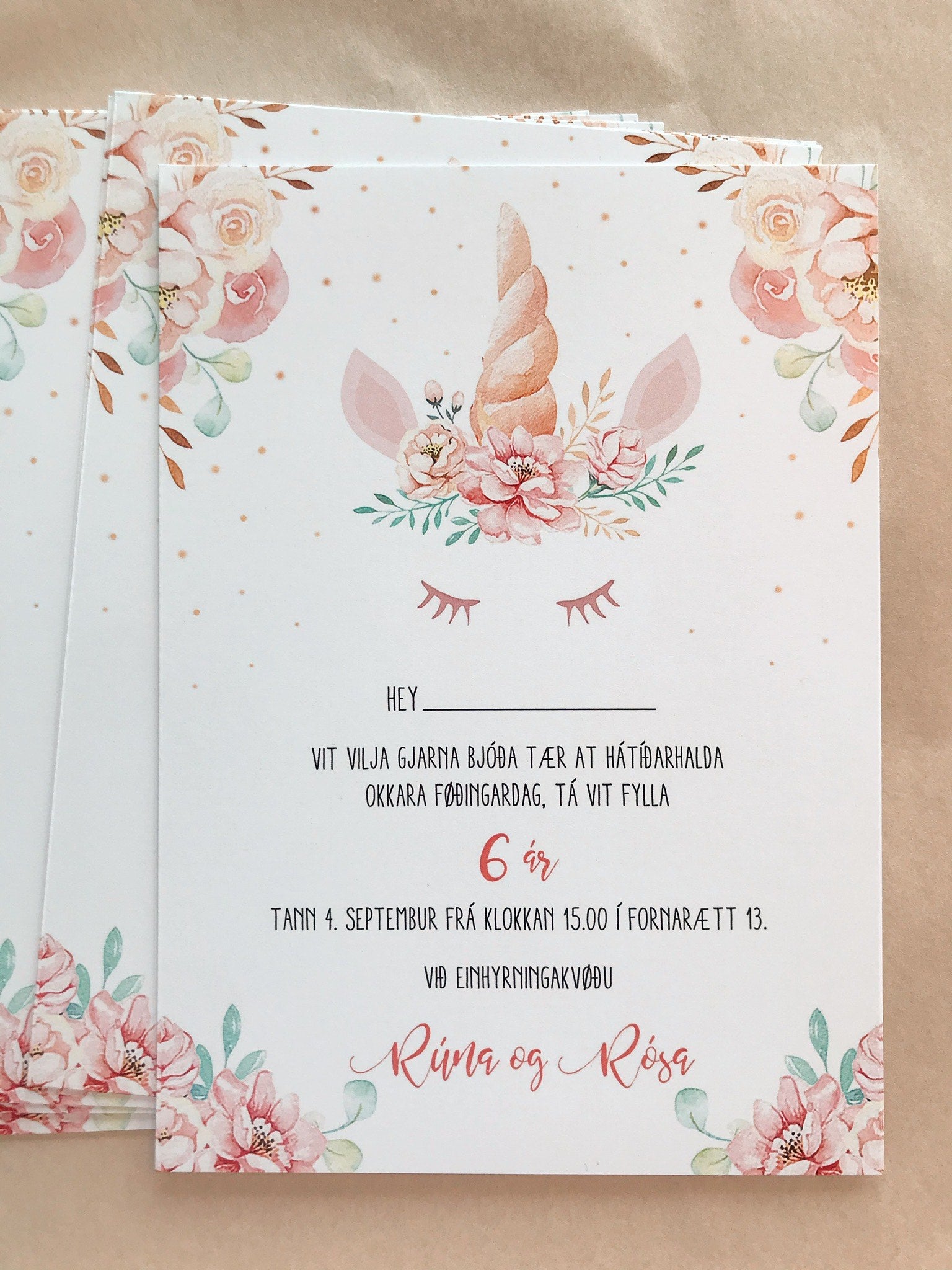 Innbjóðing - Einhyrnigur