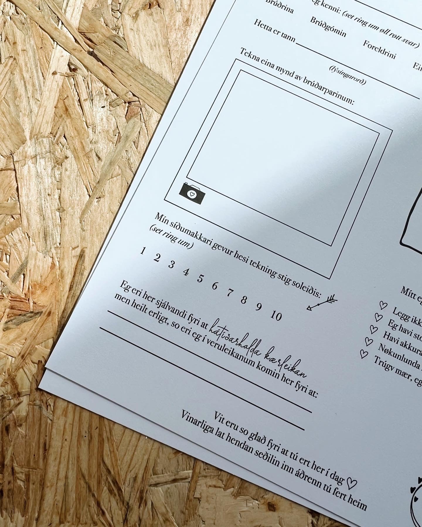 Heilsan til brúðarparið