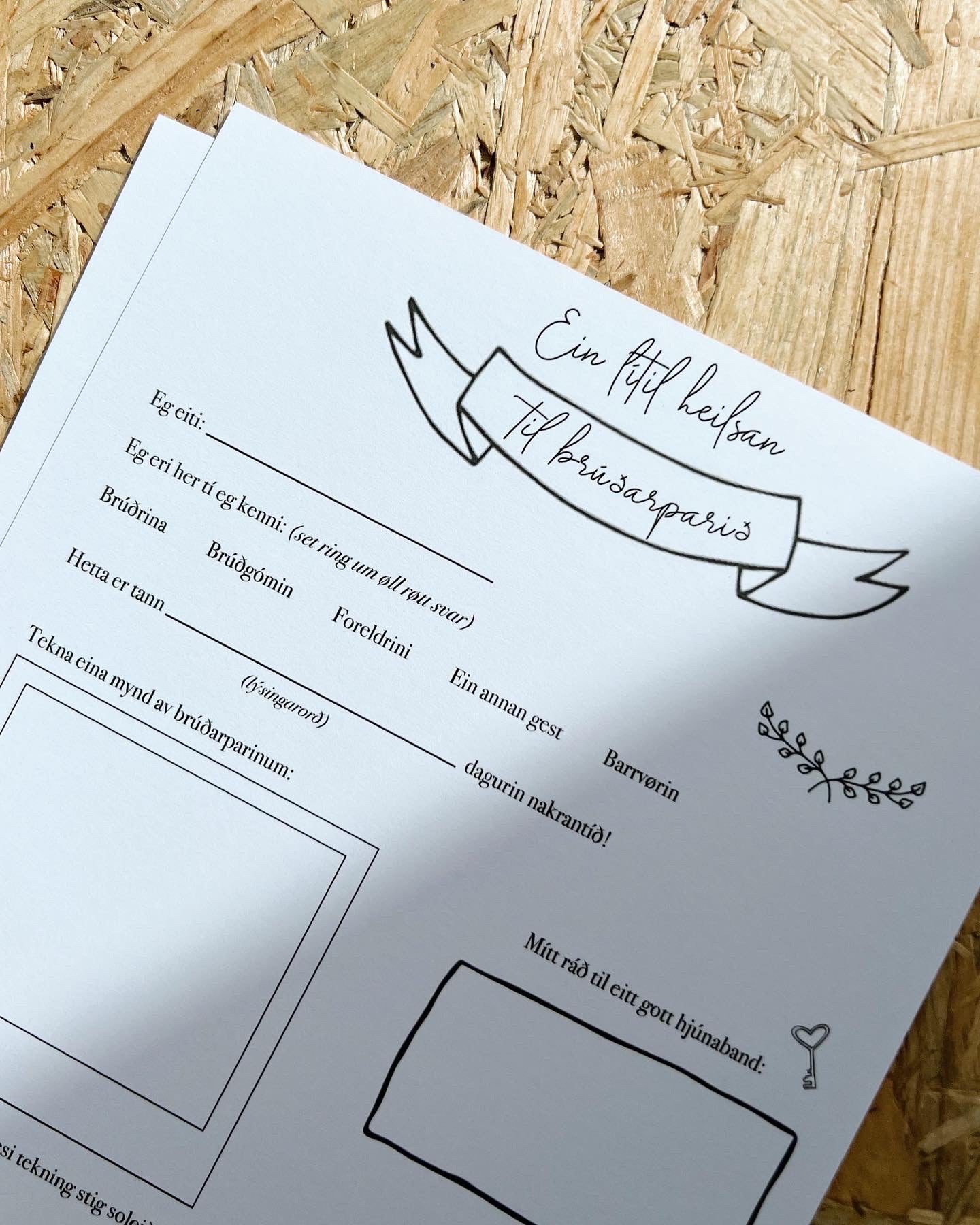 Heilsan til brúðarparið