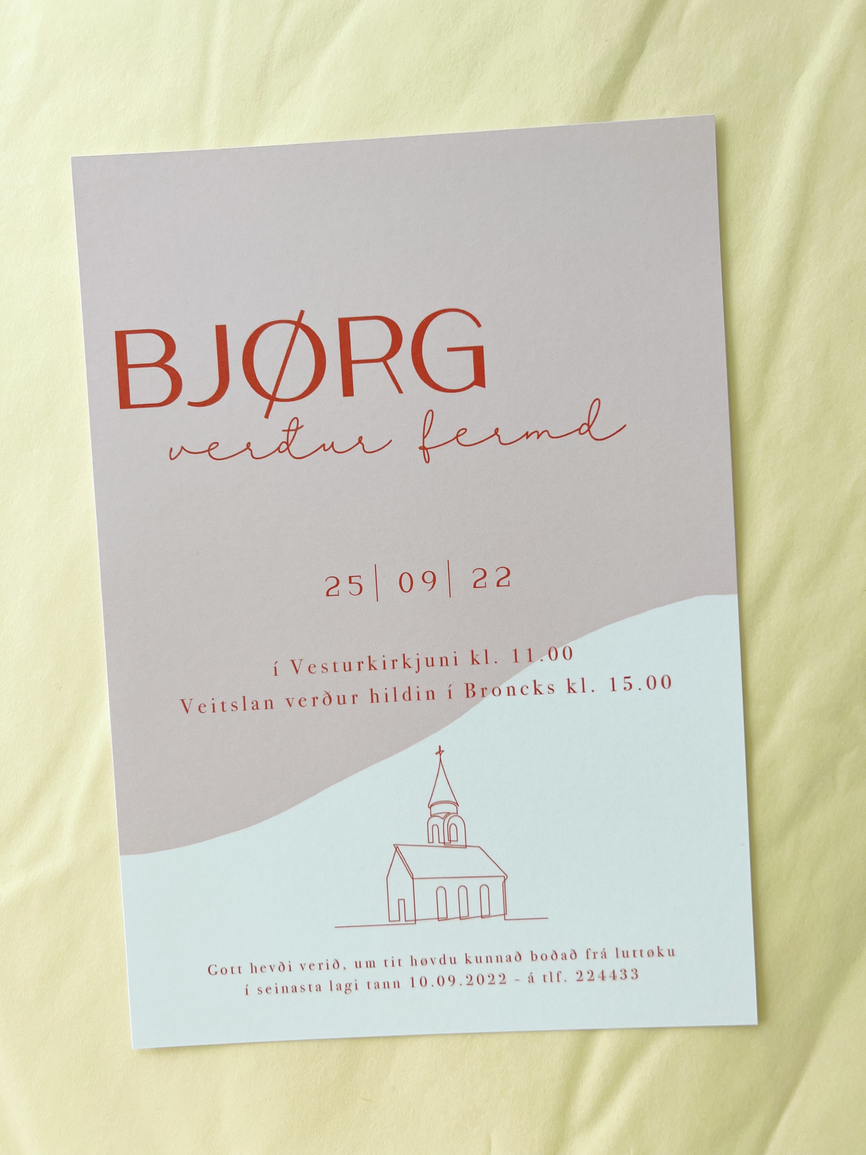 Innbjóðing - Bjørg