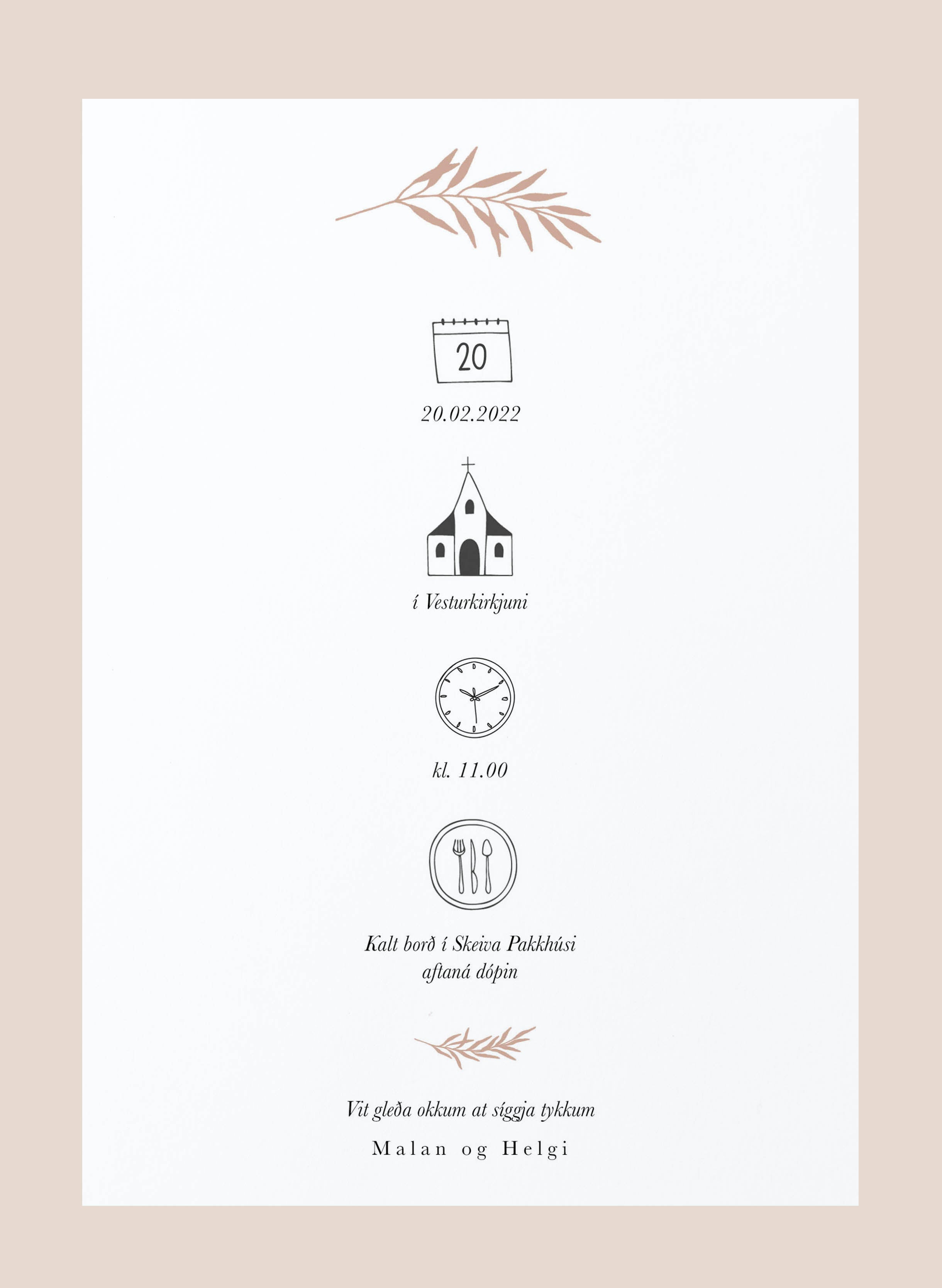 Innbjóðing - Brúnlig við bløðum