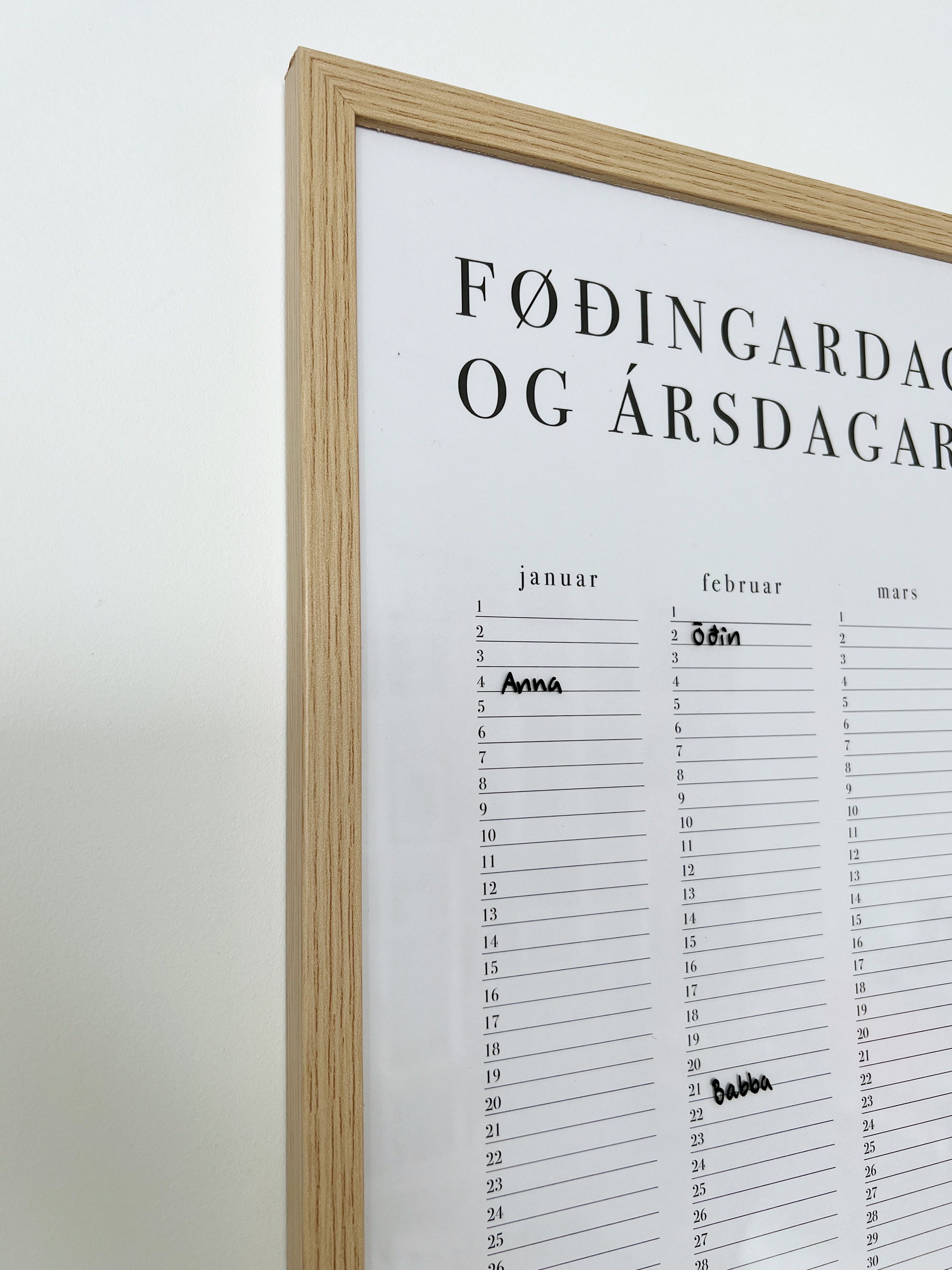 Føðingardagar og ársdagar