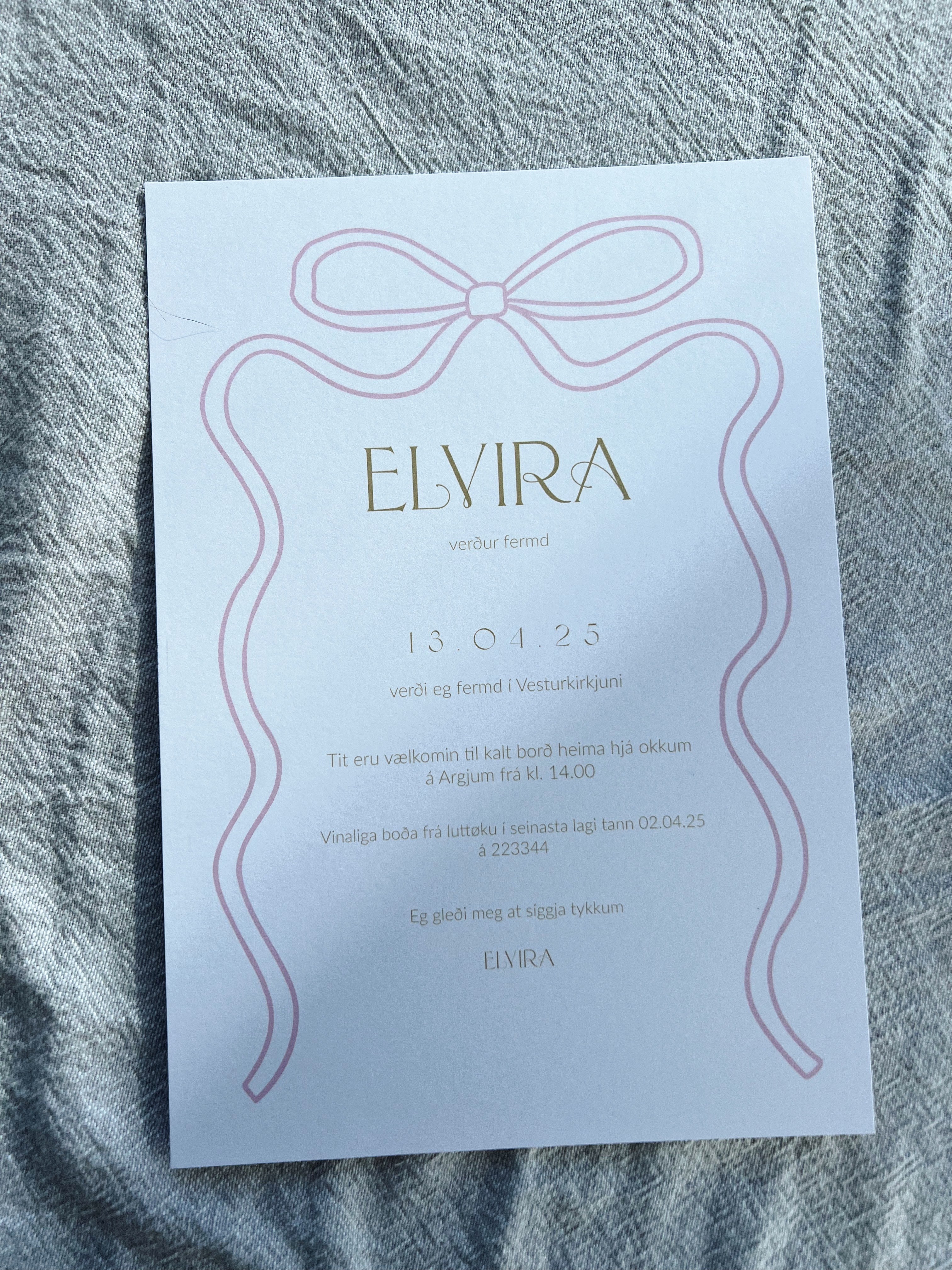 Innbjóðing - Elvira