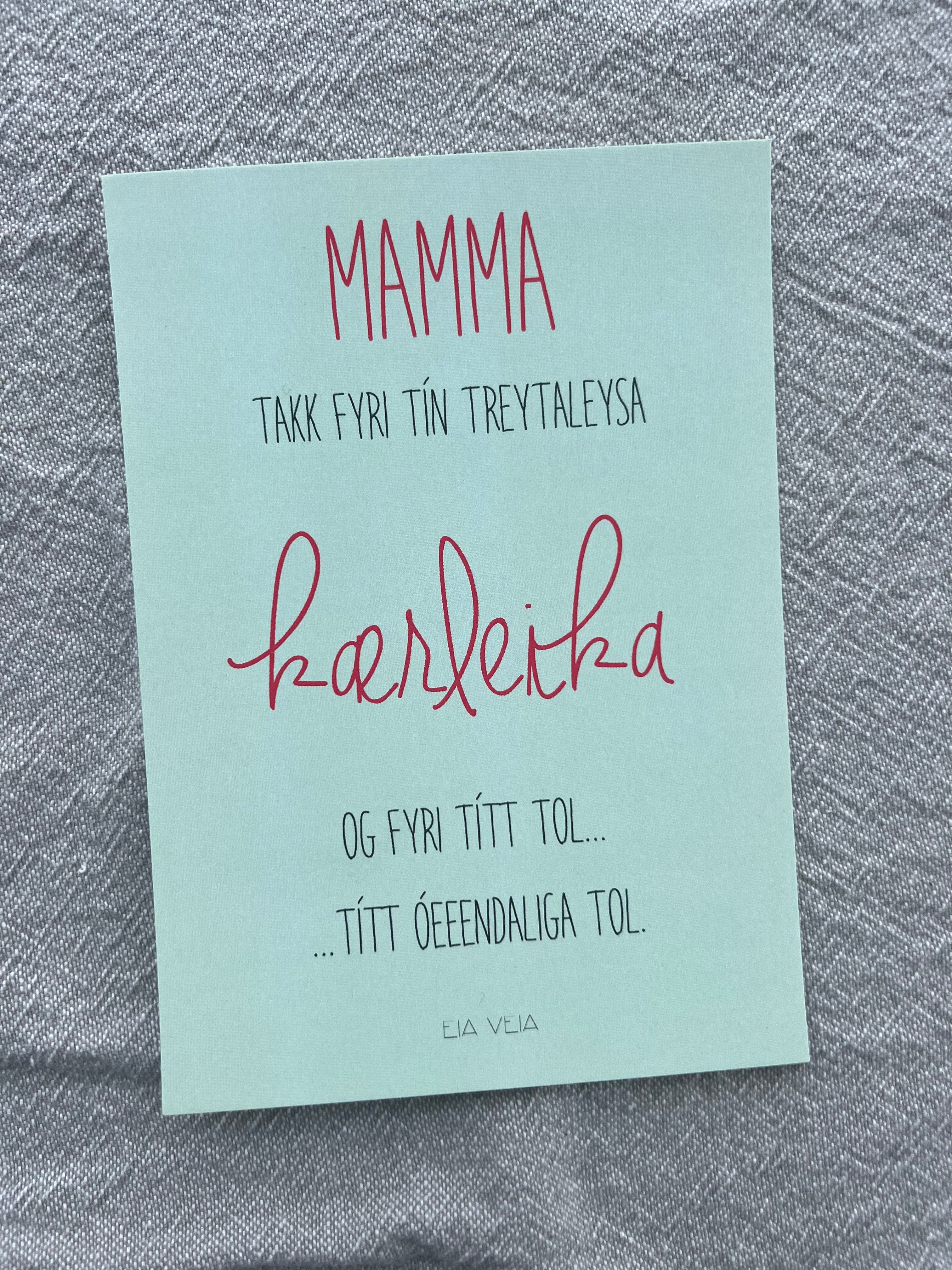 Mamma, takk