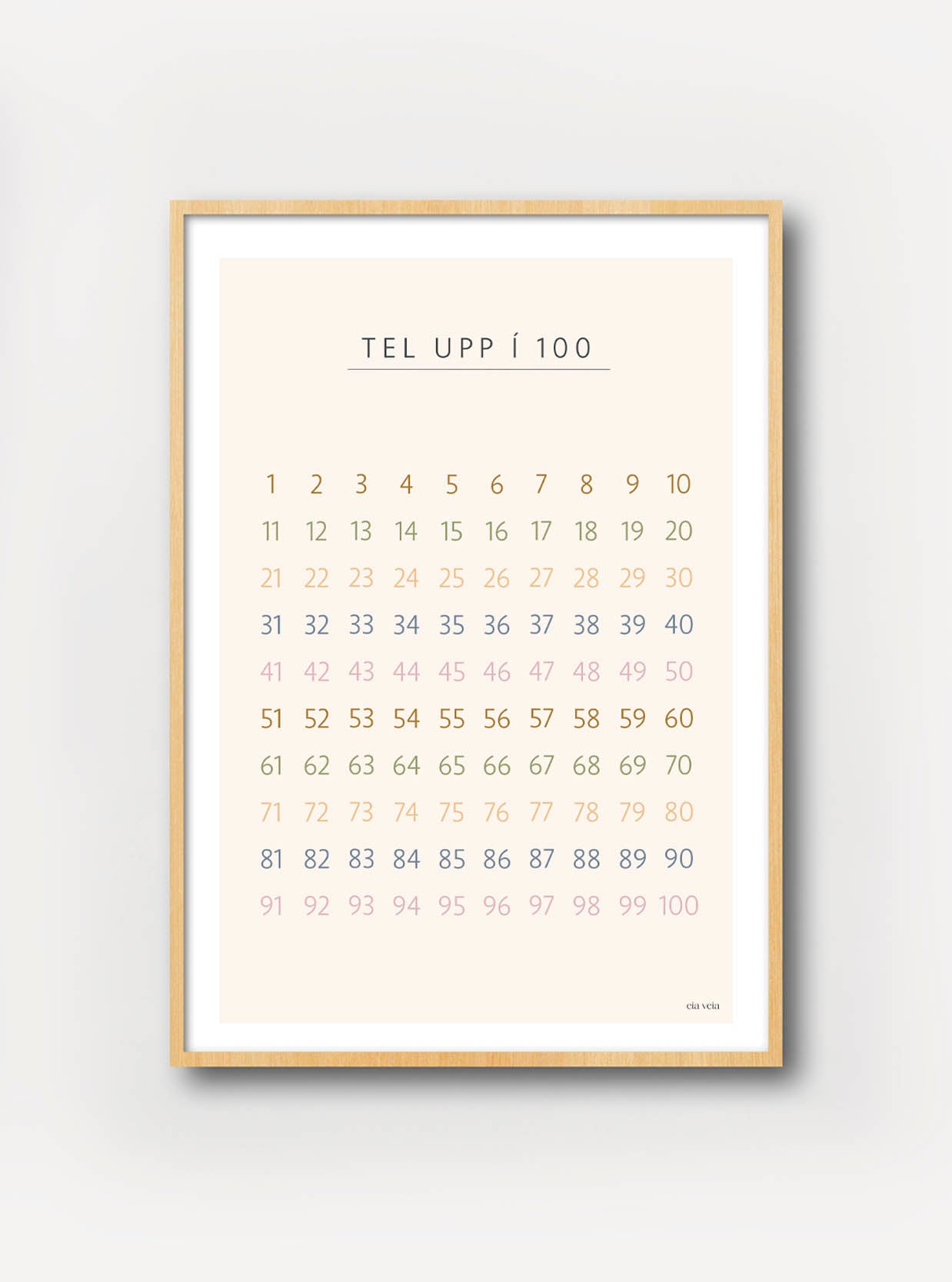Tel upp í 100