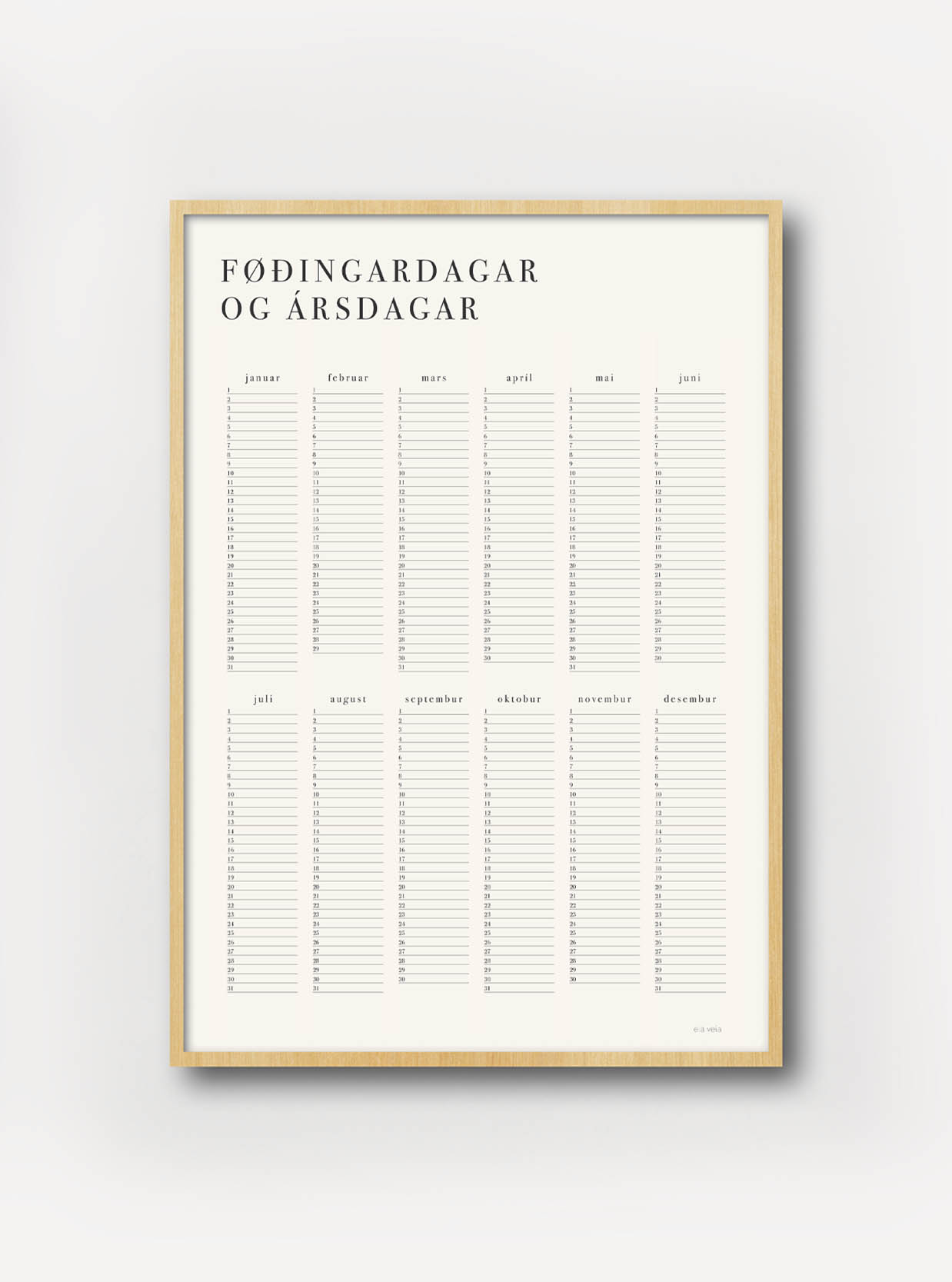 Føðingardagar og ársdagar