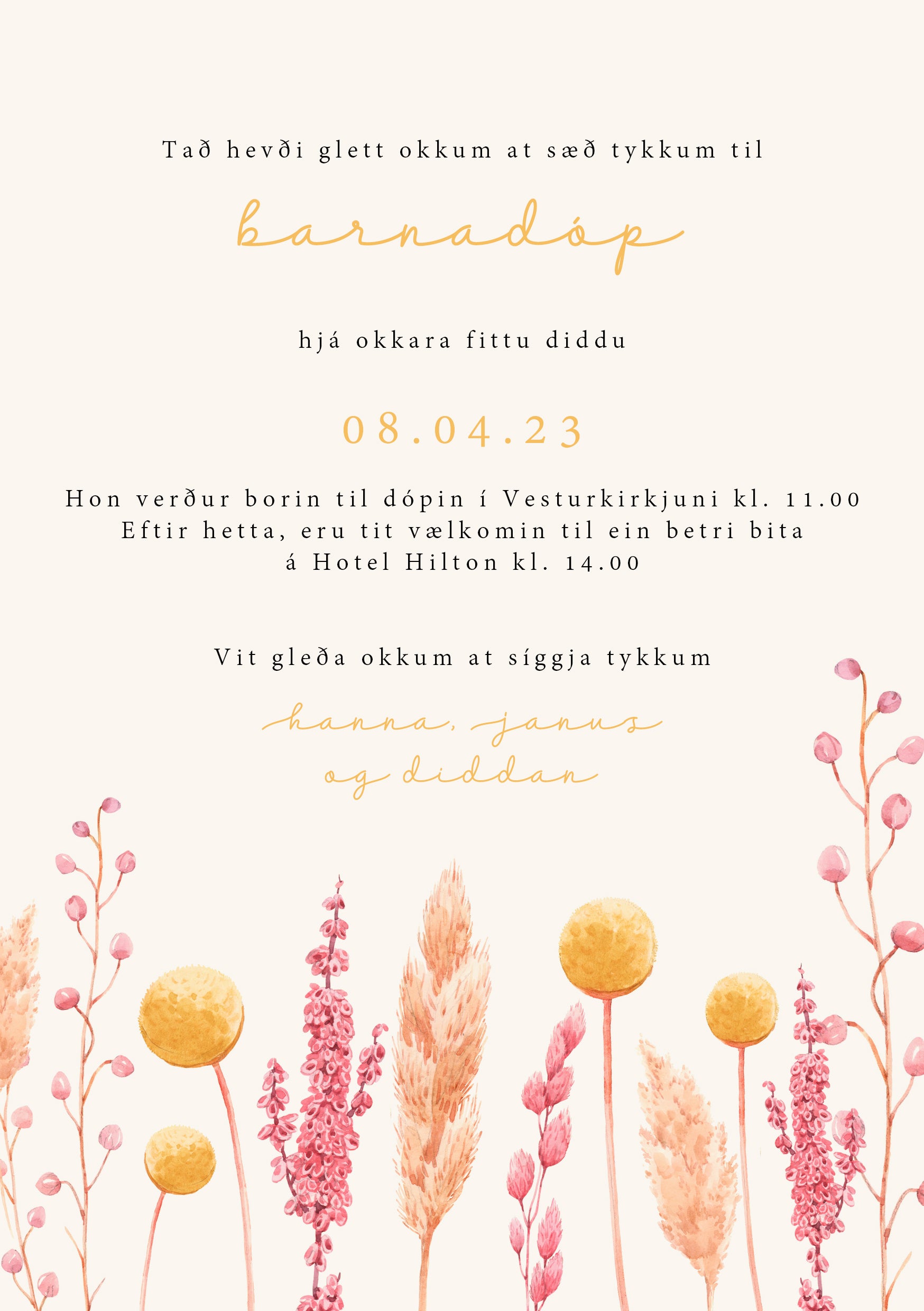 Innbjóðing - Bloom