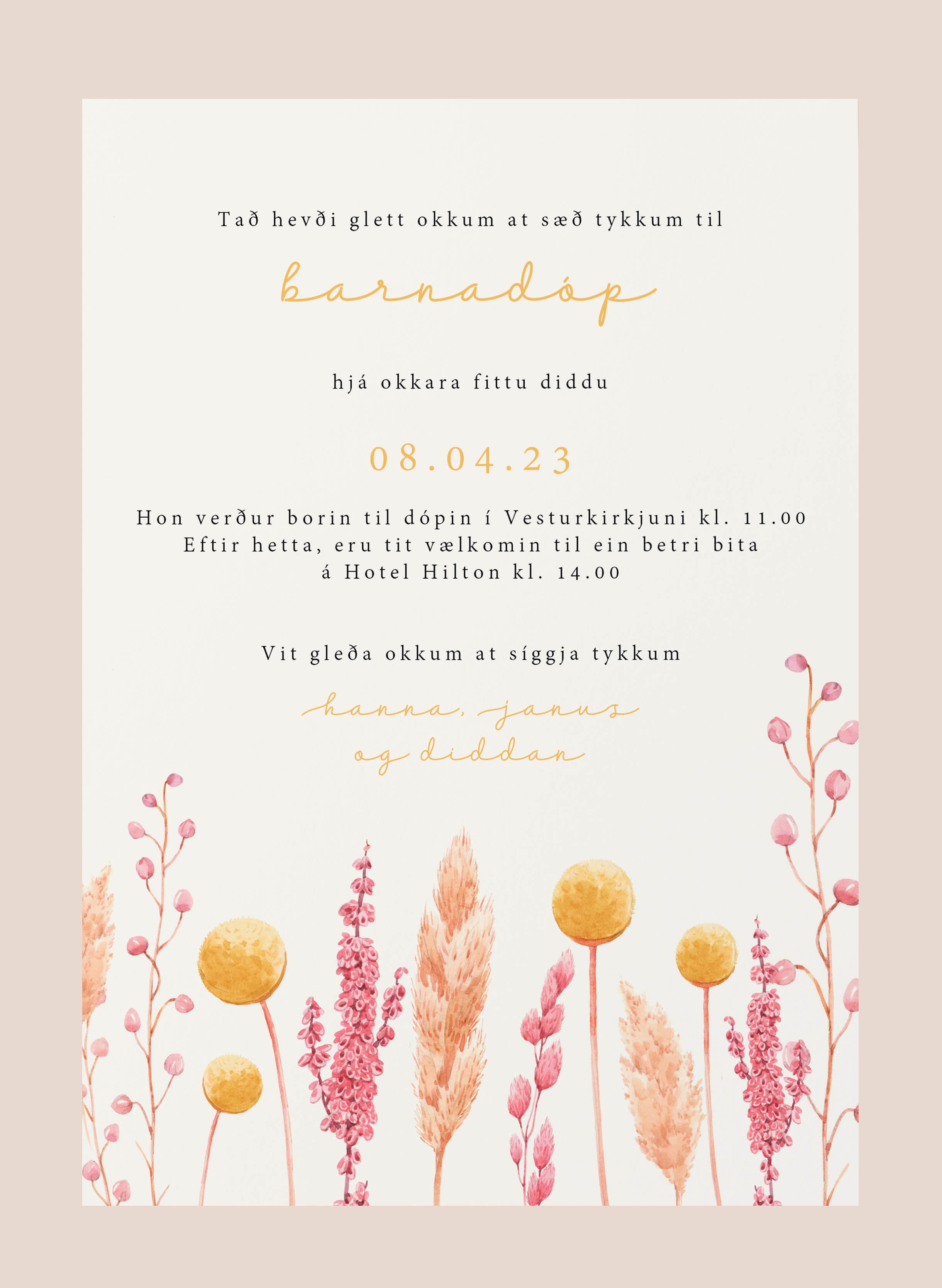 Innbjóðing - Bloom