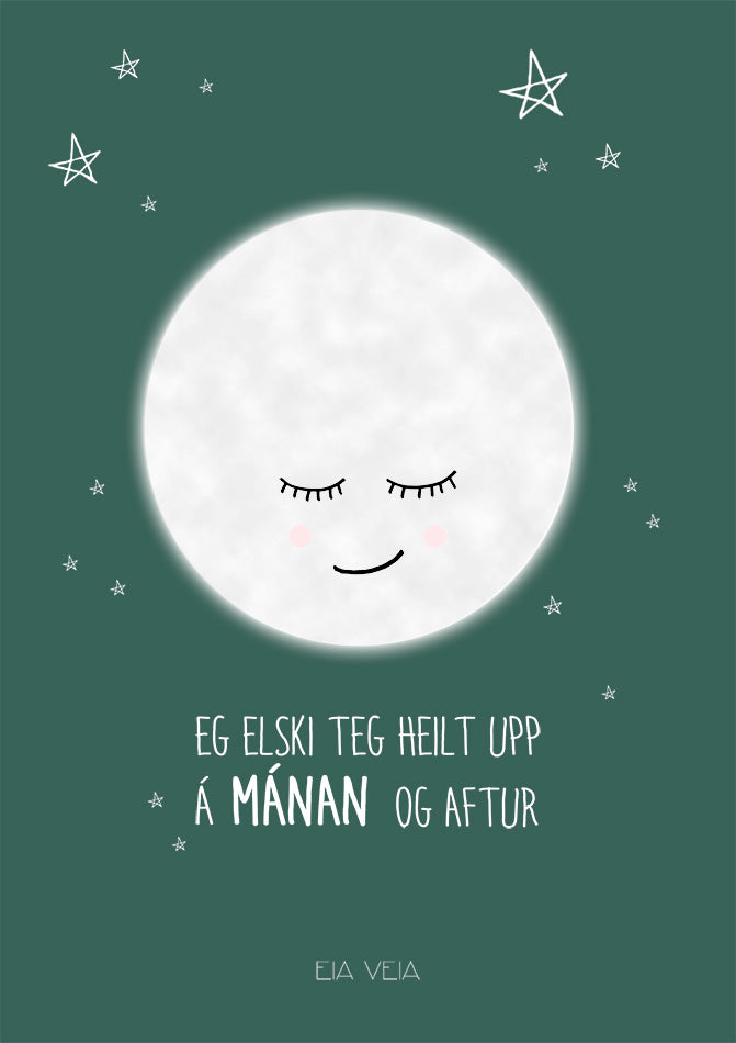 Grøn mánaplakat