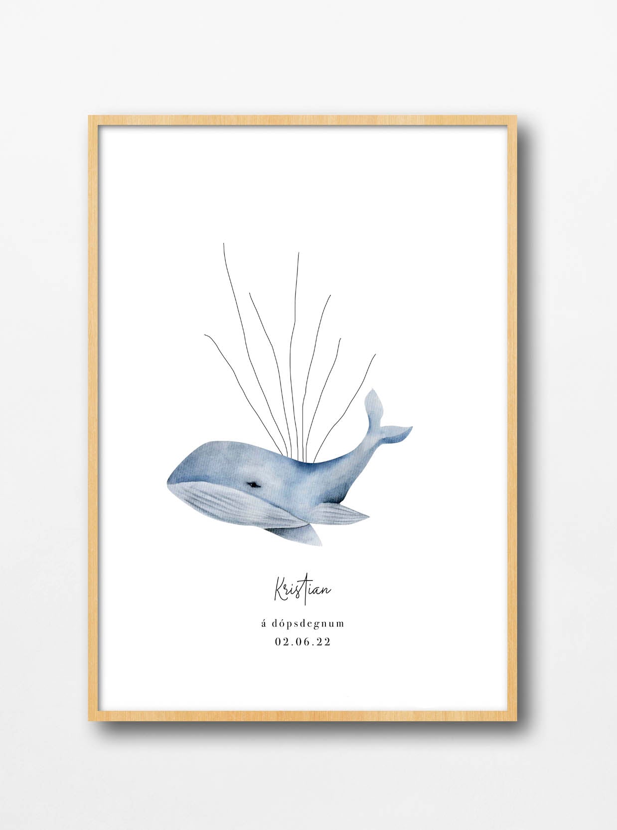 Plakat til fingramerki - Hvalur